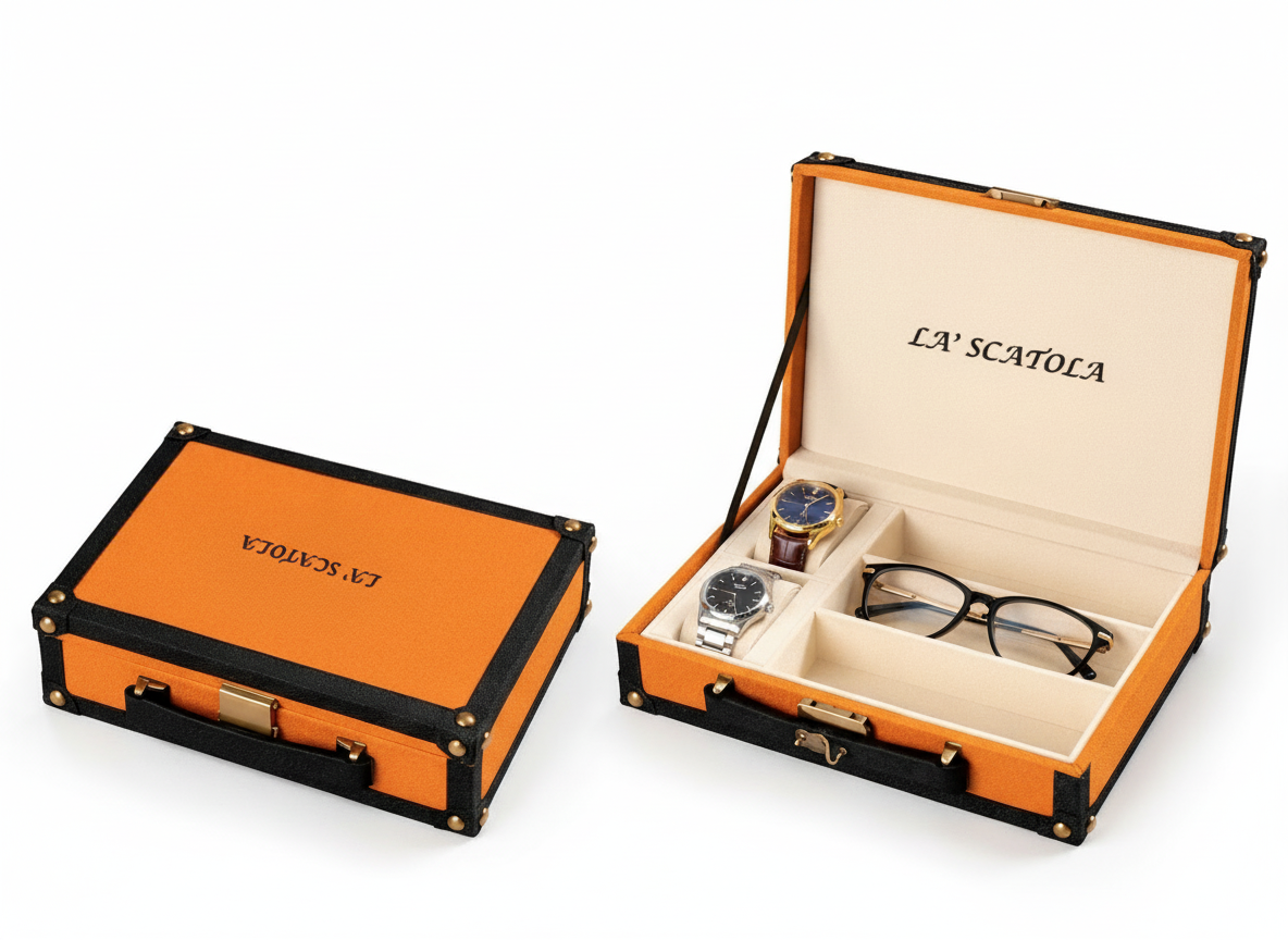 Luxuray Glasses & Watch Travel Case